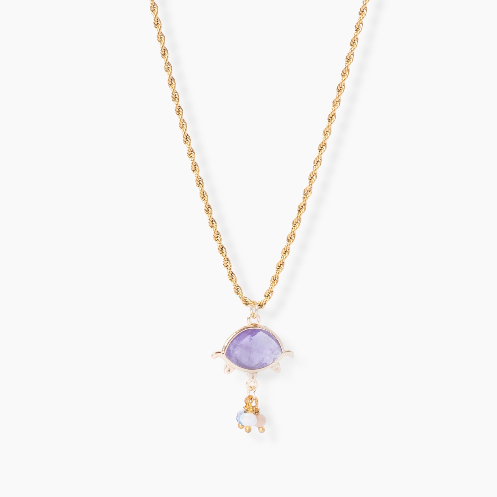 Amethyst Serenity Necklace | Stainless Steel 2