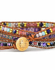 Amethyst Wrap Bracelet | Genuine Leather 3
