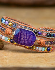 Amethyst Wrap Bracelet | Genuine Leather 4