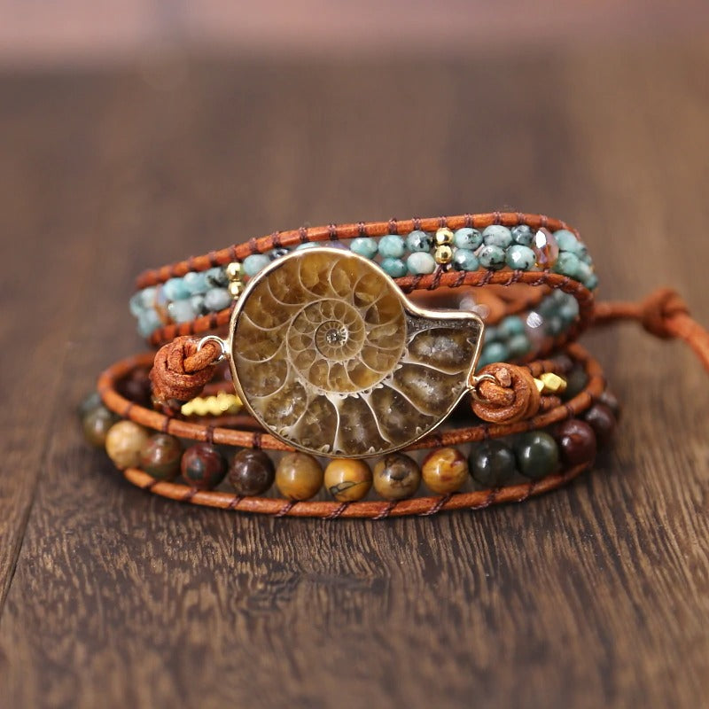 Ammonite Fossil Bracelet | Natural Stone 0