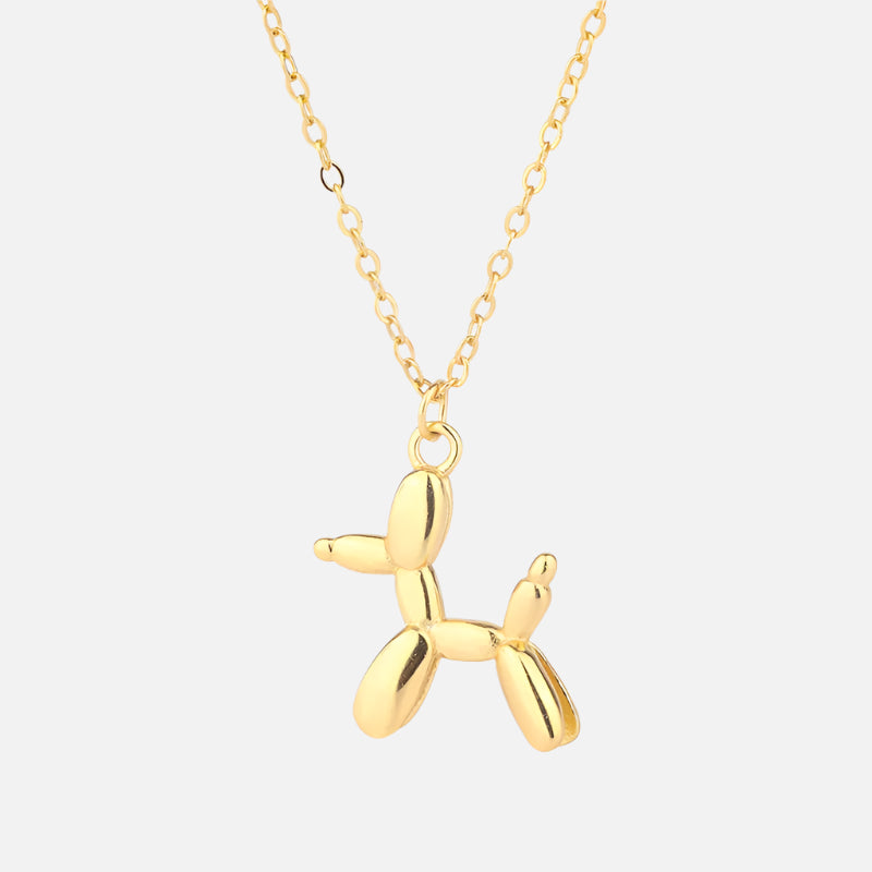 Balloon Dog Pendant Necklace | Gold-Tone 0