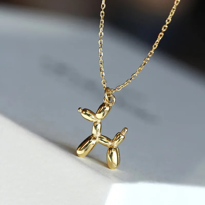 Balloon Dog Pendant Necklace | Gold-Tone 1