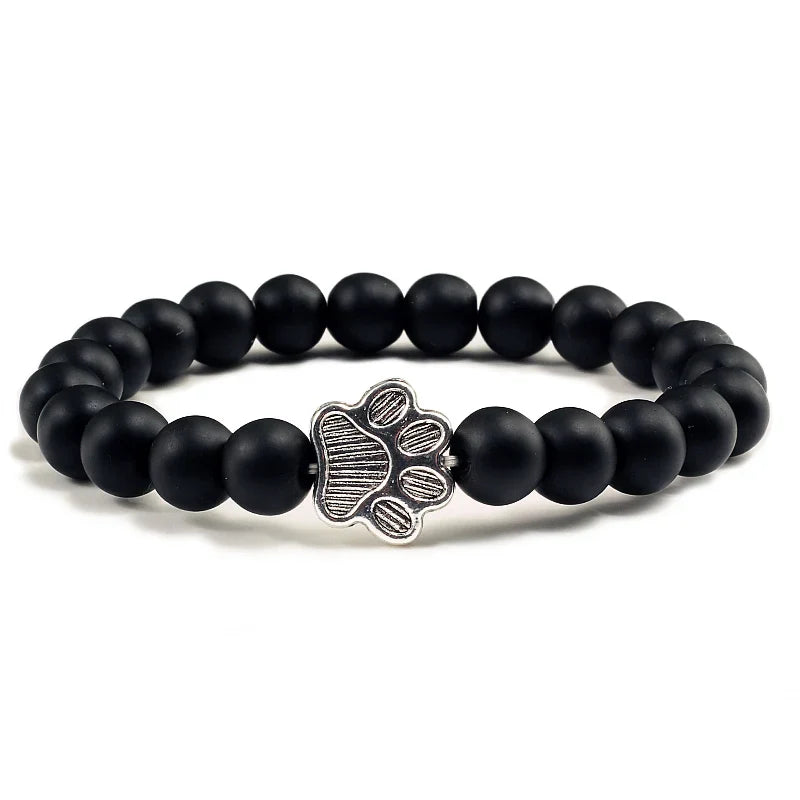 Beaded Paw Bracelet | Natural Stone 13