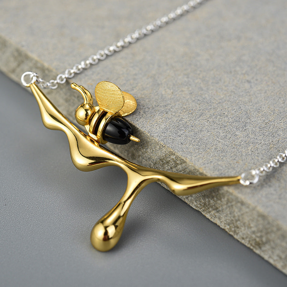 Bee Charm Necklace | Sterling Silver Jewelry | Unique Gift for Her 4