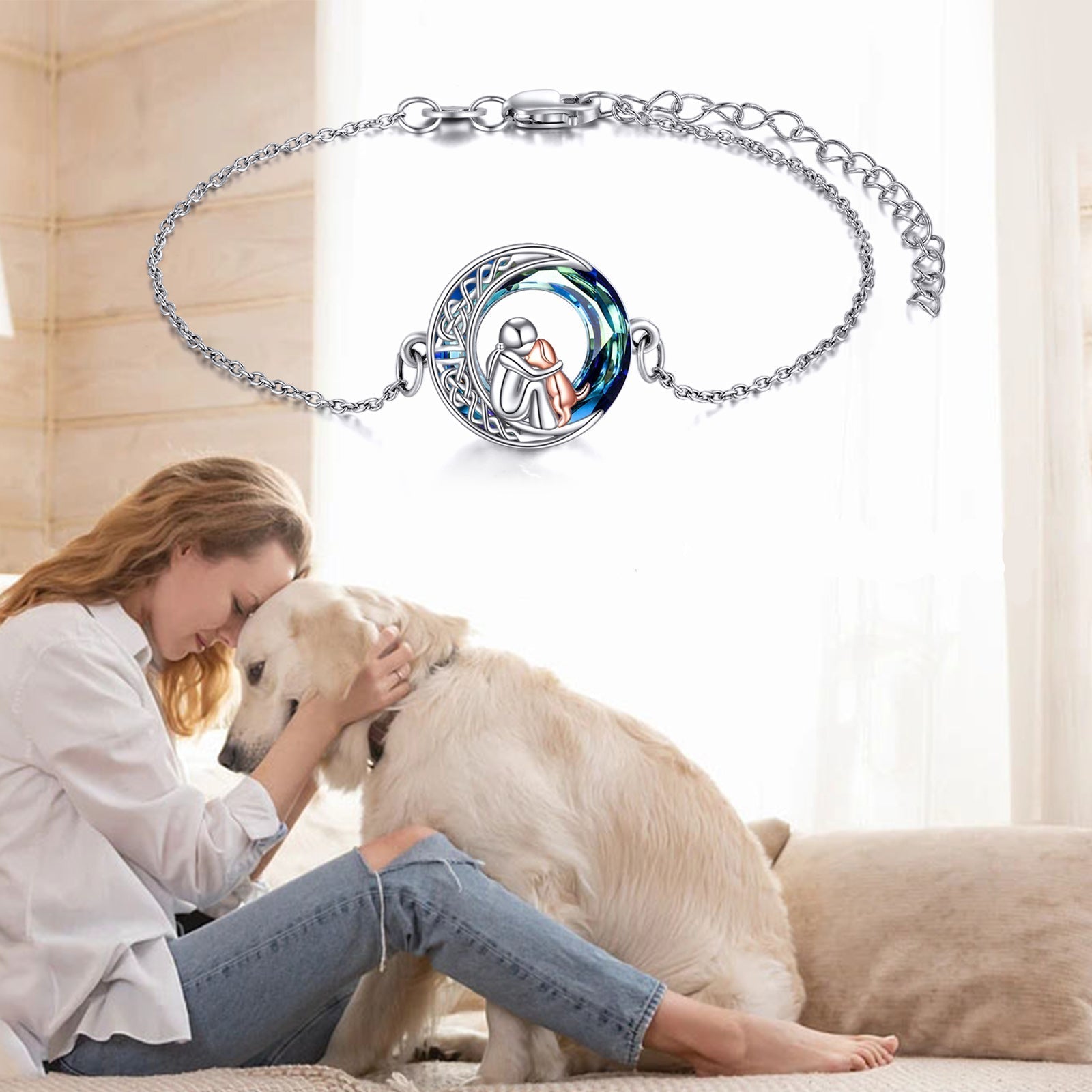 Bella | Dog Charm Bracelet | Charm Bracelet Dog | Sterling Silver Dog Jewelry 4