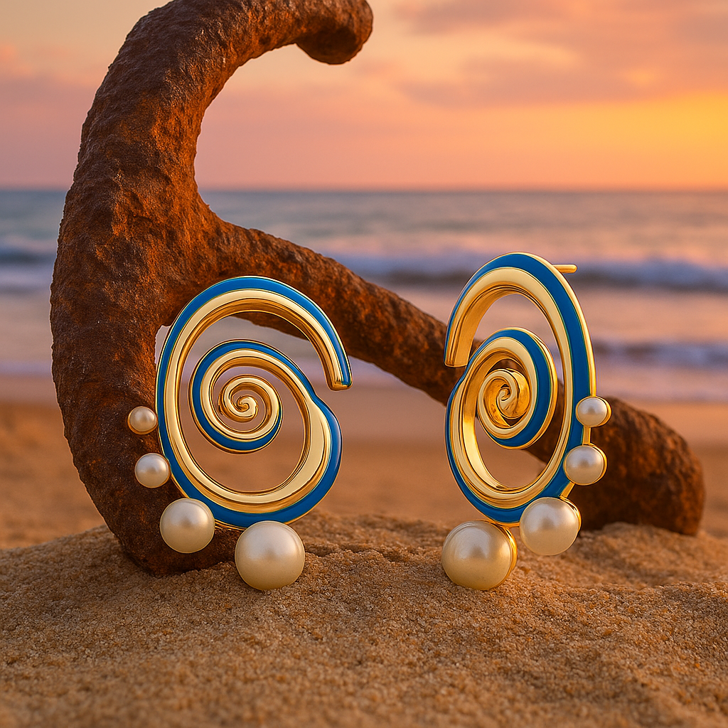 Blue Pearl Earrings | Pearl 1