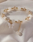 Butterfly Beaded Stretch Bracelet | Zinc Alloy 3