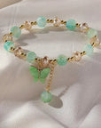 Butterfly Beaded Stretch Bracelet | Zinc Alloy 7