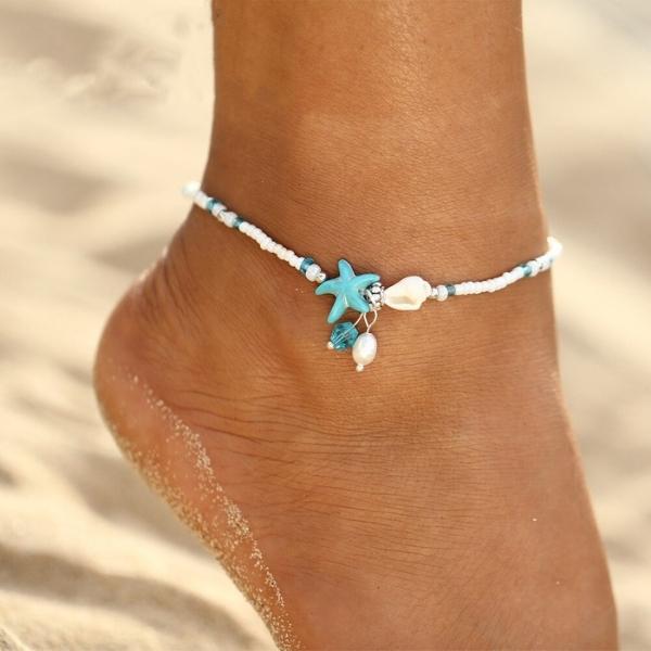 Carla | Star Anklet | Shell Bracelet | Natural Stones Jewelry 0