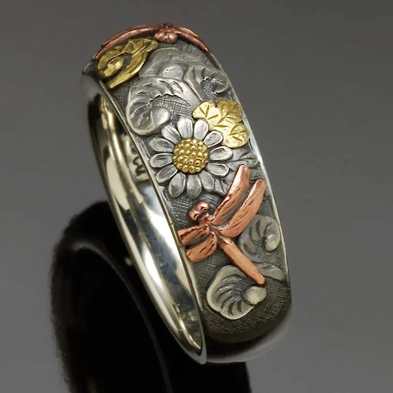 Carla | Vintage Jewelry | Sunflower Ring | Dragonfly Ring 0