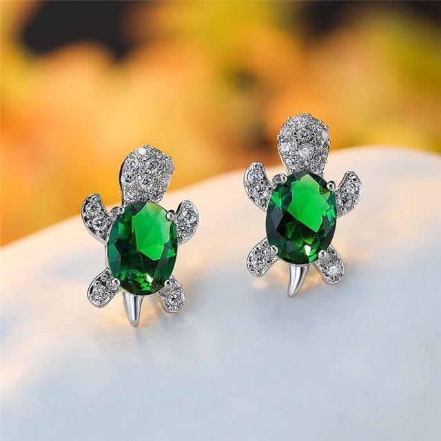 Carla's Sea Turtle Earrings | Zirconium Jewelry | Silver Accessories 2