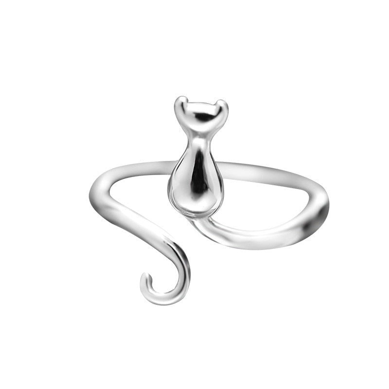 Cat Lover's Delight | Stainless Steel Cat Ring | Durable Cat Jewelry | Adorable Cat Accessory 1