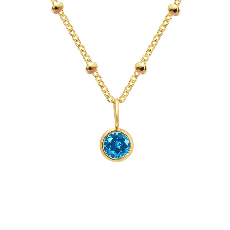 Celestial Birthstone Necklace | Stainless Steel 13
