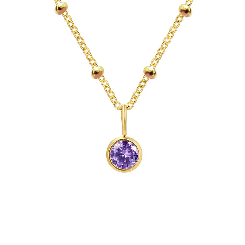 Celestial Birthstone Necklace | Stainless Steel 5
