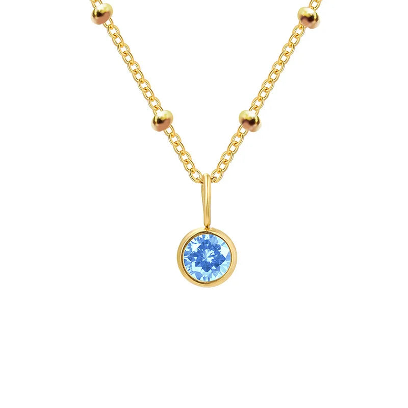 Celestial Birthstone Necklace | Stainless Steel 6