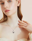 Celestial Cat Pendant Necklace | Alloy and Crystal 2