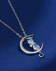 Celestial Cat | Moonstone Jewelry | Crescent Necklace | Unique Accessories 3