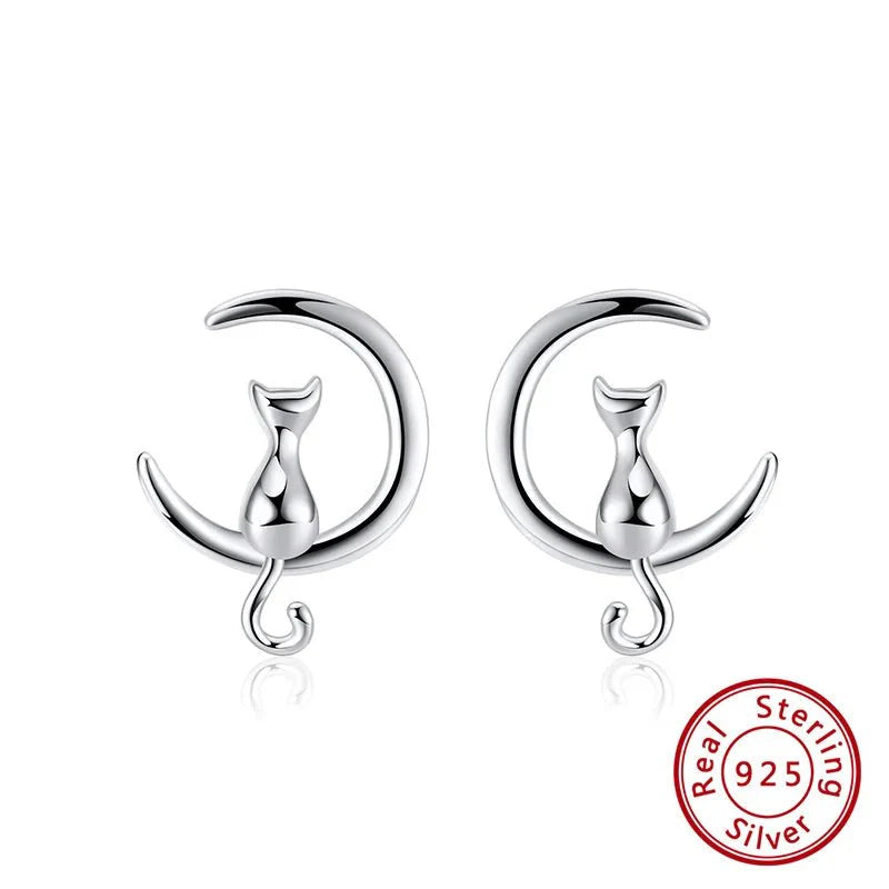 Celestial Cat | Sterling Silver Earrings | Cat Jewelry | Whimsical Accessories 4