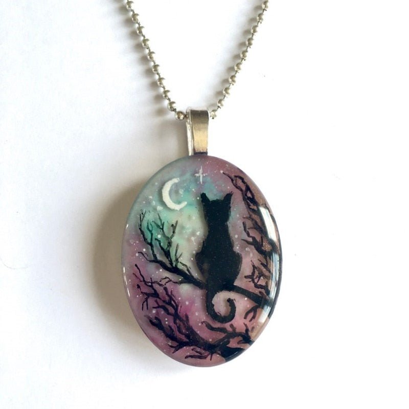 Celestial Charm | Cat Necklace | Whimsical Jewelry | Elegant Accessories 0