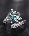 Celestial Charm | Women's Ring | Silver Rings for Women | Vintage Turquoise Spoon Ring 0