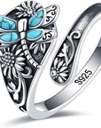Celestial Charm | Women's Ring | Silver Rings for Women | Vintage Turquoise Spoon Ring 1