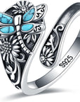 Celestial Charm | Women's Ring | Silver Rings for Women | Vintage Turquoise Spoon Ring 2