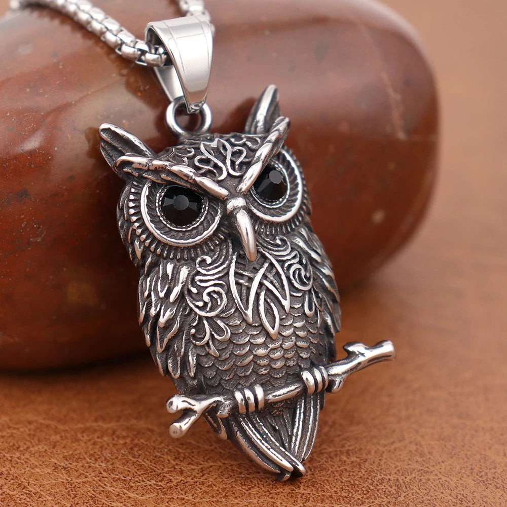 Celtic Owl Wisdom Pendant Necklace | Stainless Steel 0