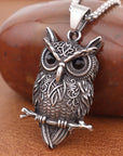 Celtic Owl Wisdom Pendant Necklace | Stainless Steel 1