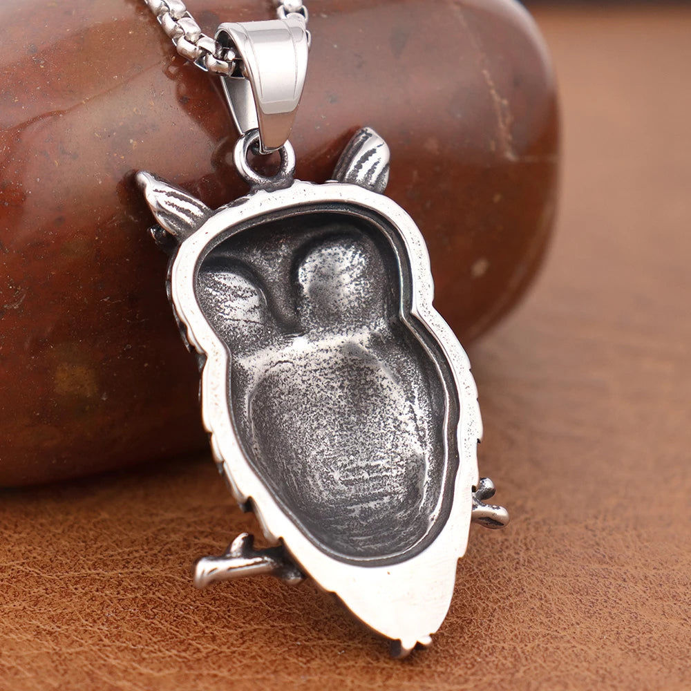 Celtic Owl Wisdom Pendant Necklace | Stainless Steel 2