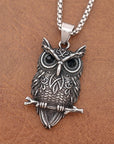Celtic Owl Wisdom Pendant Necklace | Stainless Steel 3