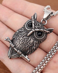 Celtic Owl Wisdom Pendant Necklace | Stainless Steel 4