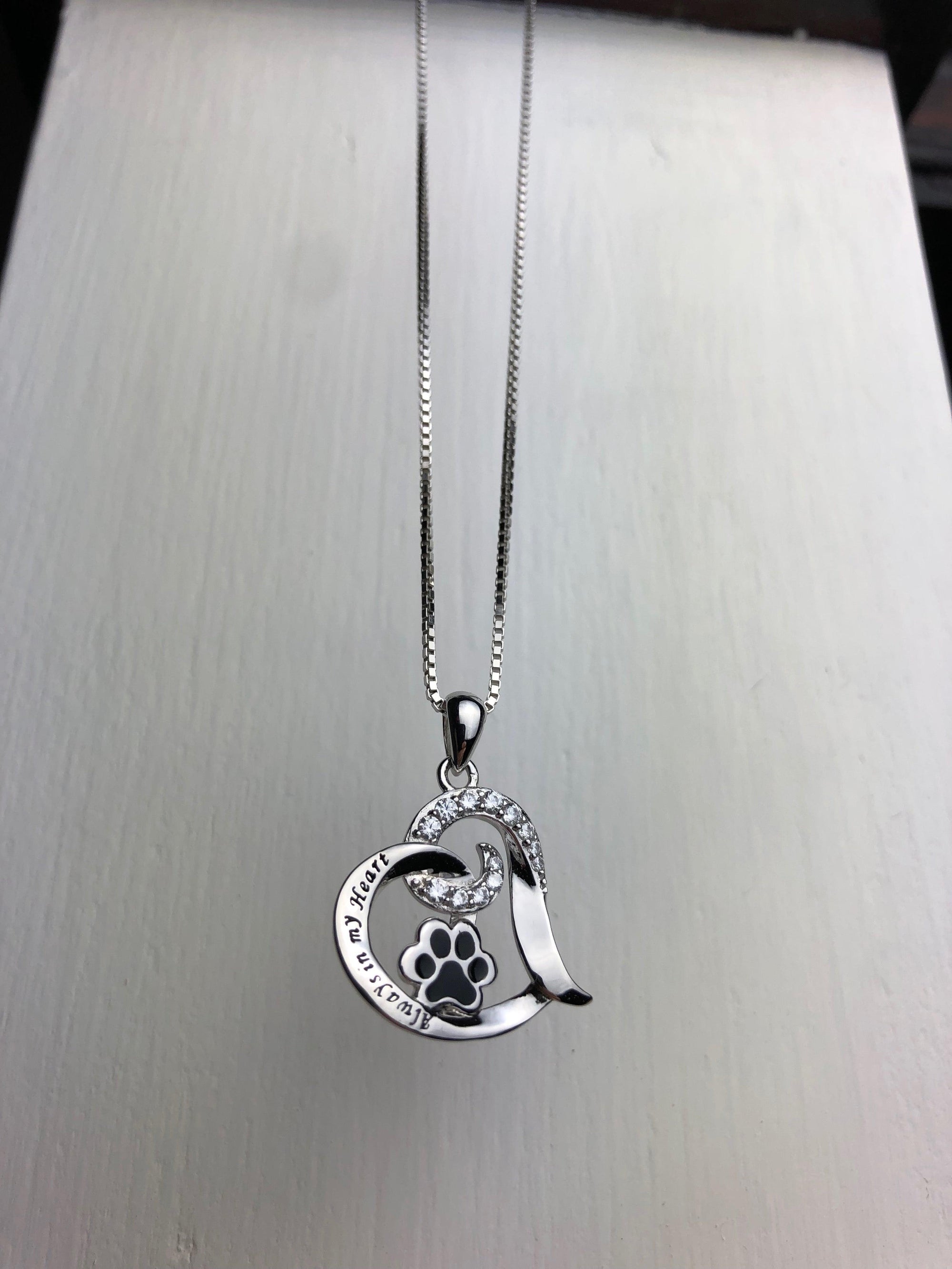 Cherished Companion | Dog Memorial Necklace | Heart Pendant | Stainless Steel Jewelry 0