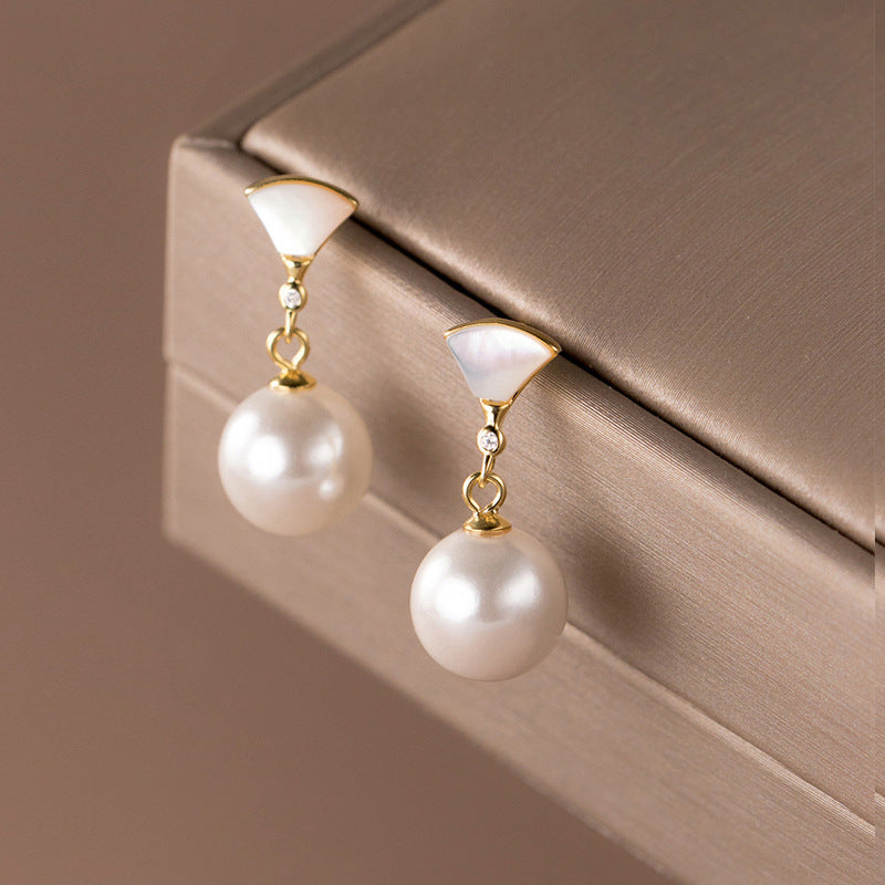 Chic Silver Pearl Earrings | Silver 0
