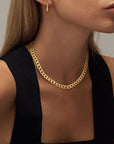 Chunky Cuban Link Necklace | Gold 4