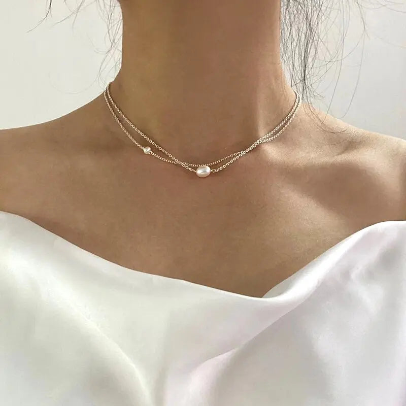 Classic Necklace Featuring Freshwater Pearls | Handmade 0