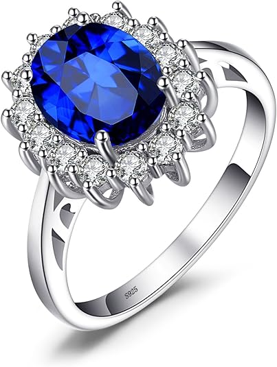 Classic Sapphire Halo Ring | White Gold 0