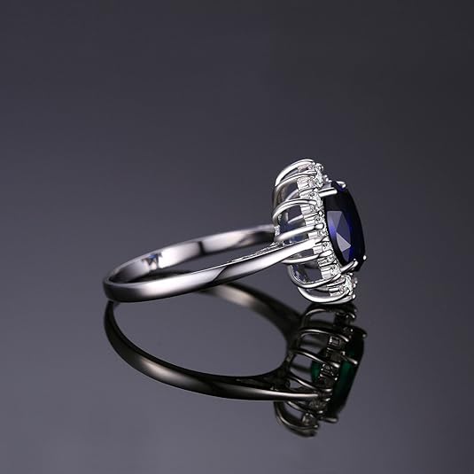 Classic Sapphire Halo Ring | White Gold 2