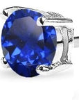 Classic Sapphire Stud Earrings | White Gold 0