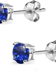 Classic Sapphire Stud Earrings | White Gold 2
