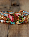 Color Splash Jasper Bracelet | Natural Stone 0