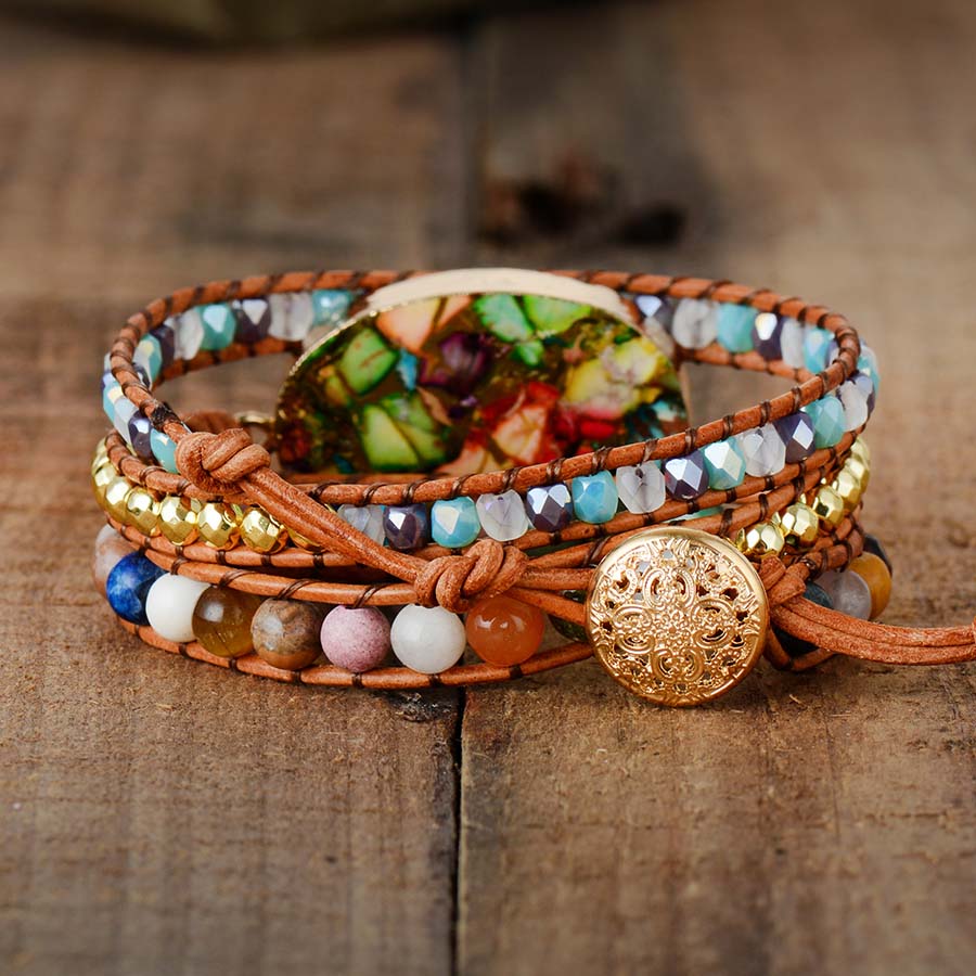 Color Splash Jasper Bracelet | Natural Stone 1