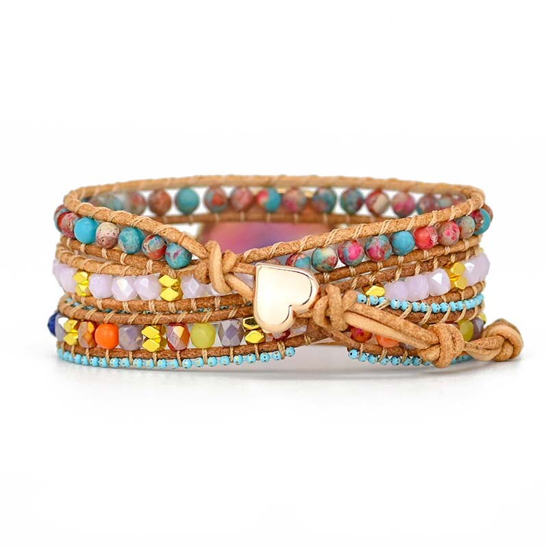 Colorful Agate & Lapis Lazuli Bracelet | Alloy 5