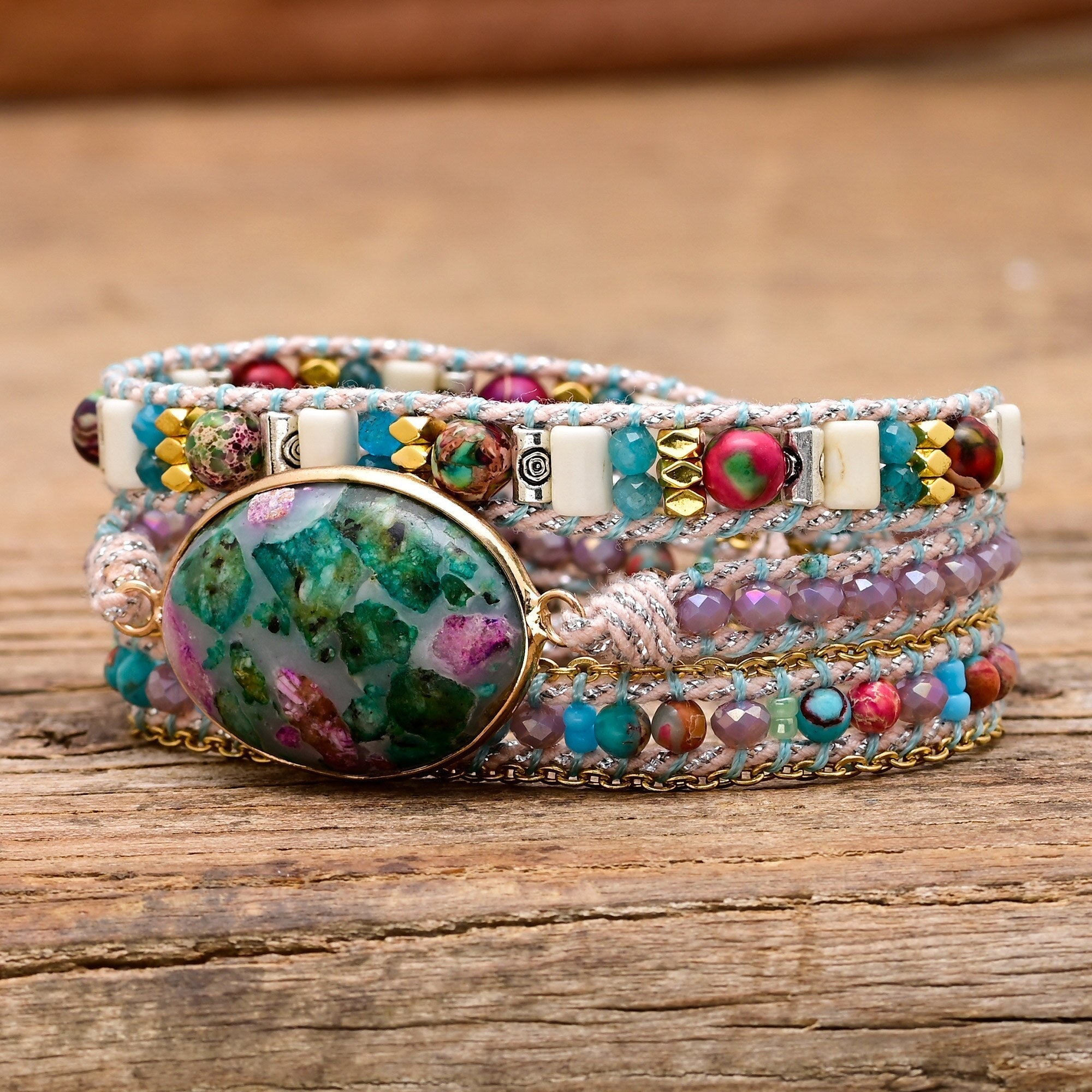 Colorful Calcite Love Bracelet | Natural Gemstone 2