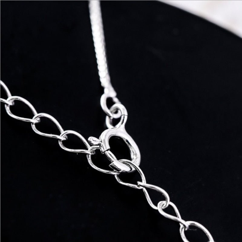 Crescent Cat Necklace | Silver 4