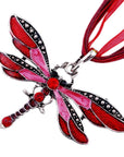 Crystal Dragonfly Pendant Necklace | Alloy 10