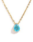 Crystal Teardrop Birthstone Necklace | Stainless Steel 7