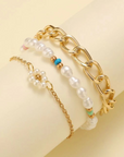 Daisy Pearl Bracelet Set | Pearl 0