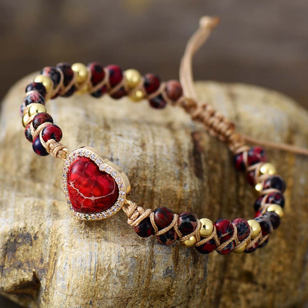 Dazzling Jasper Heart Bracelet | Jasper 0