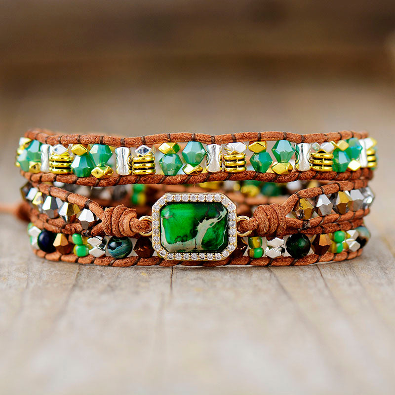 Dazzling Jasper Wrap Bracelet | Jasper 1