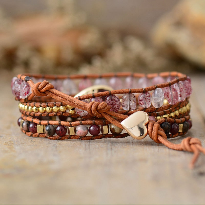 Dazzling Rhodonite Wrap Bracelet | Rhodonite 2